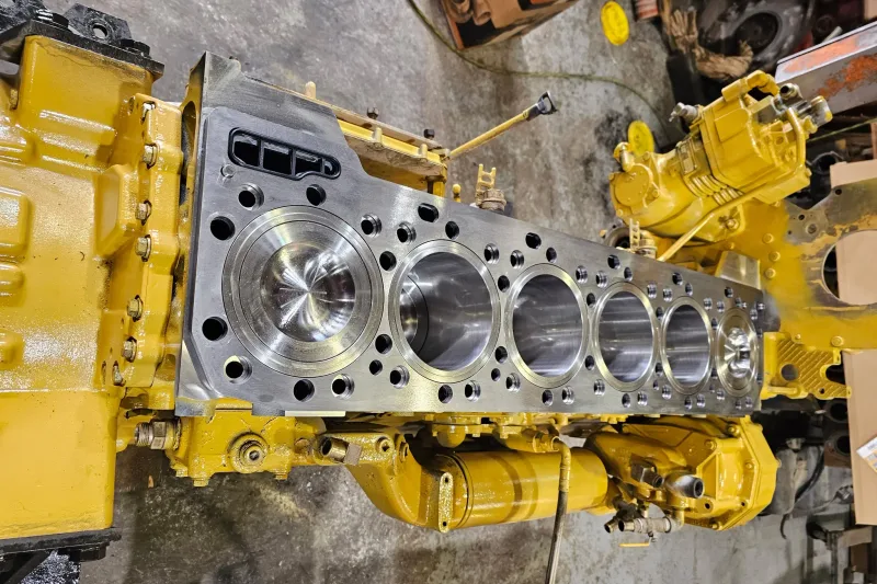 Class 8 truck engine build and assembly in Missoula shop